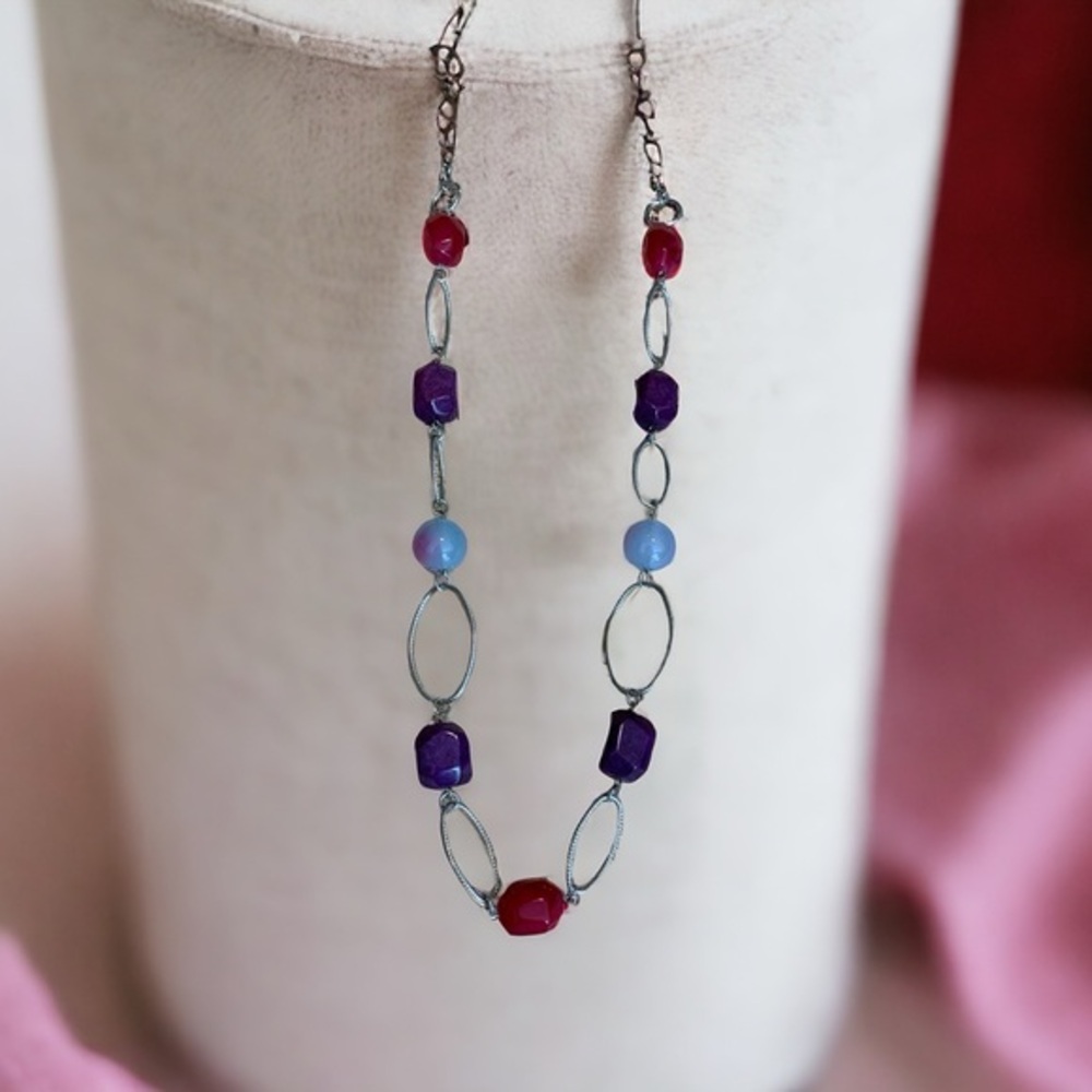 Colorful statement necklace by Roi